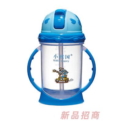 小孩国道达尔双色花朵滑盖水杯蓝色240ML