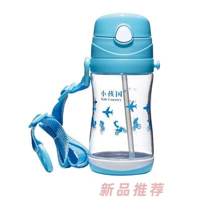 小孩国tritan双色两用水壶蓝色350ML