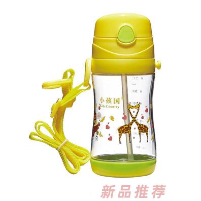 小孩国tritan双色两用水壶黄色350ML