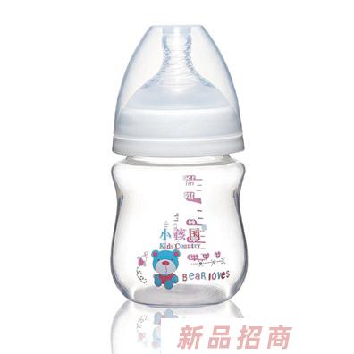 小孩国初生宽口PP奶瓶白色150ML