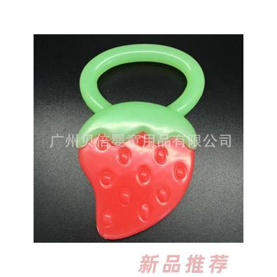 贝倍草莓硅胶婴儿牙胶