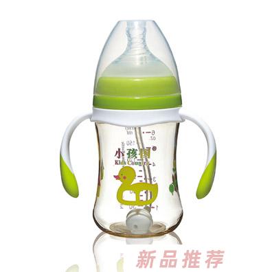 小孩国宽口直身自动PPSU安全奶瓶绿色180ML