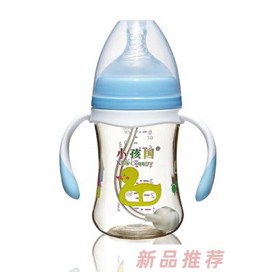 小孩国宽口直身自动PPSU安全奶瓶蓝色180ML
