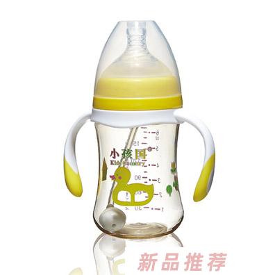 小孩国宽口直身自动PPSU安全奶瓶黄色180ML