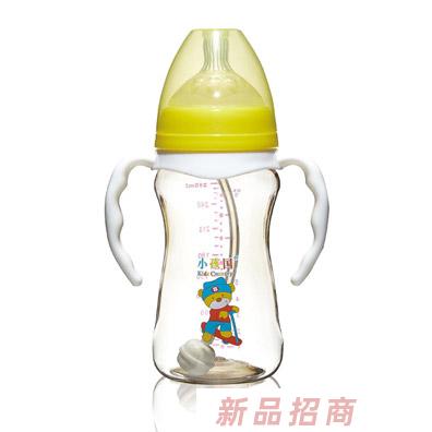 小孩国宽口修身自动PPSU奶瓶黄色280ML