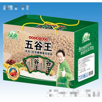 250mlx12盒绿泰五谷王花生+红豆植物蛋白饮品手提箱