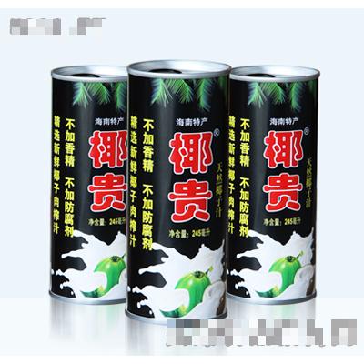 椰贵椰子汁黑罐装245ml