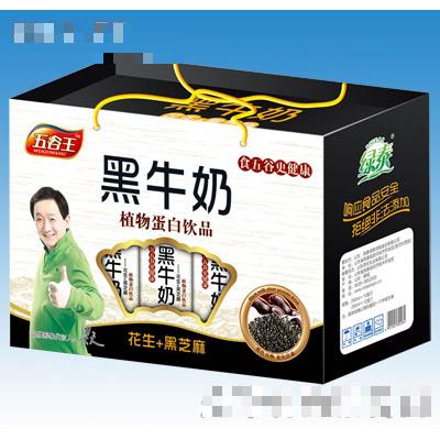 250mlx12盒五谷王黑牛奶植物蛋白饮品手提礼盒