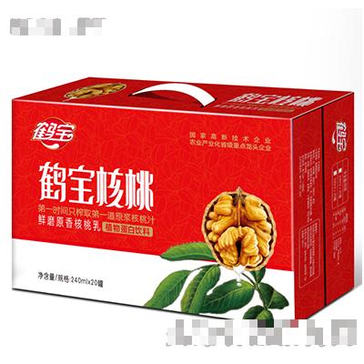 240ml×20罐鹤宝核桃鲜磨原香核桃乳植物蛋白饮料