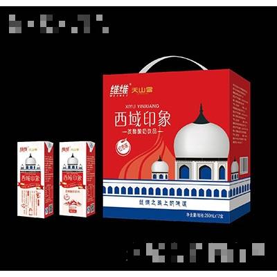 西域印象发酵酸奶红枣味250mlx12盒