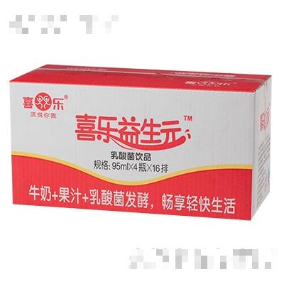喜乐益生元乳酸菌95mlX4瓶X16排