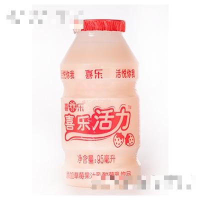 喜乐活力草莓果汁乳酸菌95ml
