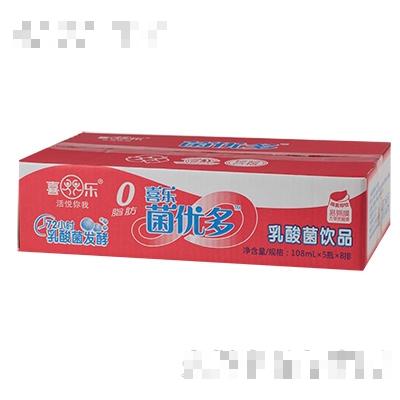 喜乐菌优多乳酸菌108mlX5瓶X8排