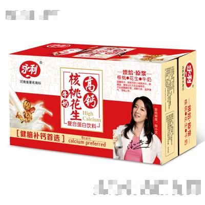 新高钙核桃花生牛奶箱装