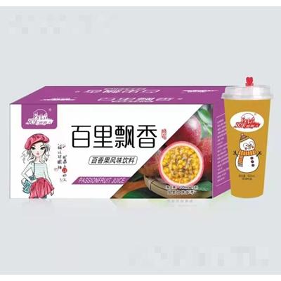 欢乐喜剧人百里飘香百香果风味果汁饮料饮料620mlX15杯夏日初饮饮品招商