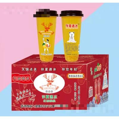 山果果鹿角巷杯装果汁伴夏遇冰红柚桃桃果汁饮料招商箱装