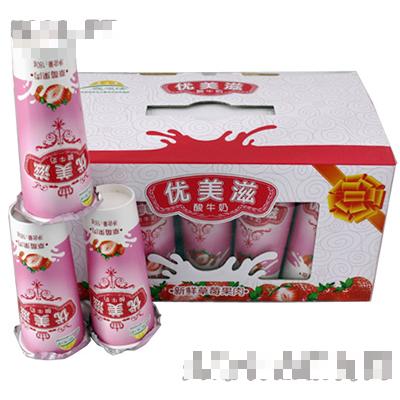 优美滋草莓味果肉酸奶