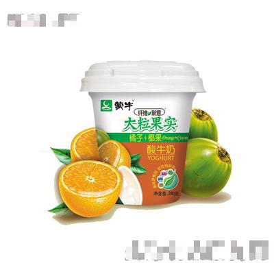 纤维新意大果粒酸奶(桔子+椰