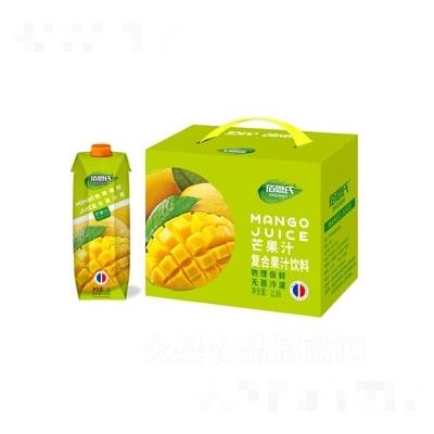 佰恩氏芒果汁复合果汁饮料1L×6
