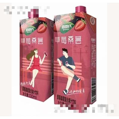 佰恩氏草莓桑葚复合果汁饮料330ml