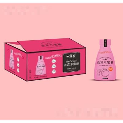 玖道木燕窝水蜜桃果肉果汁饮料350mlX12