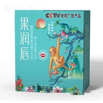 果润唇蜜桃荔枝复合果汁饮品1.25LX6
