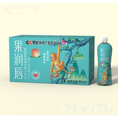果润唇蜜桃荔枝复合果汁饮品360mlX15瓶