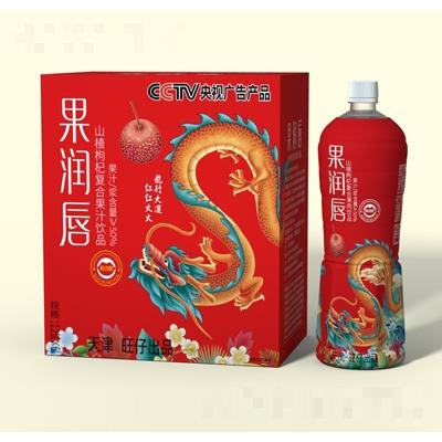 果润唇山楂枸杞复合果汁饮品1.25LX6瓶