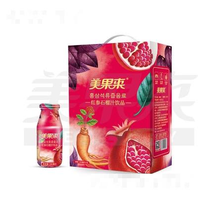 美果来红参石榴汁1×246ml×8瓶