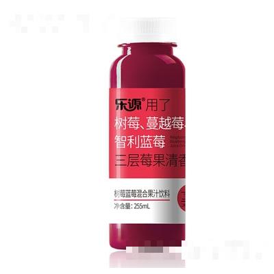 乐源壹品树莓蓝莓混合果汁255ml（瓶）