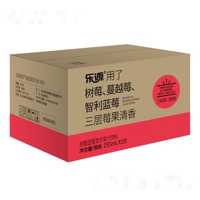 乐源壹品树莓蓝莓混合果汁255mlX20瓶