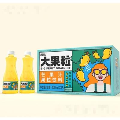 国傲大果粒芒果汁果粒饮料400mlX15瓶