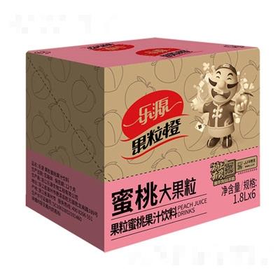 乐源壹品果粒蜜桃果汁1.8LX6