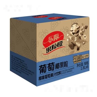 乐源壹品椰果葡萄果汁1.8LX6