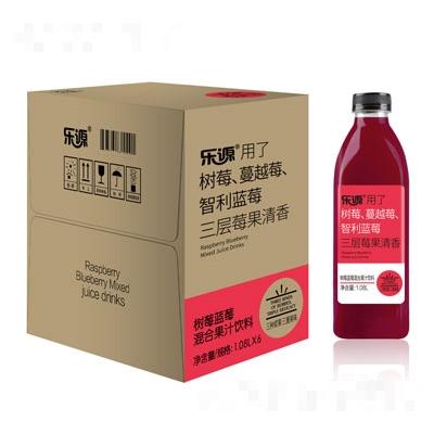 乐源壹品树莓蓝莓混合果汁1.08LX6