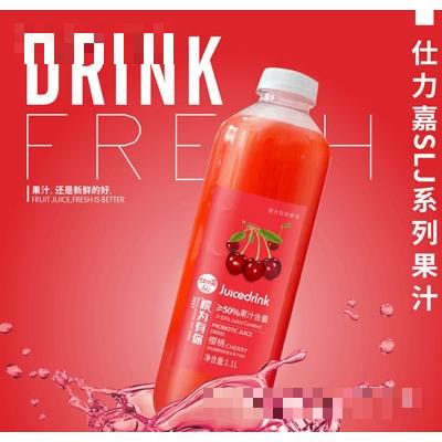仕力嘉益生菌樱桃味复合果汁饮料1.1L