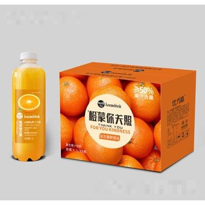仕力嘉益生菌鲜橙味复合果汁饮料1.1LX8