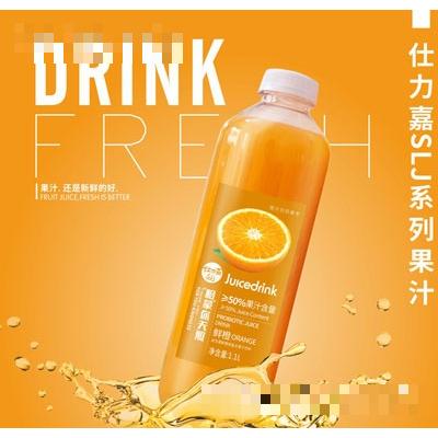 仕力嘉益生菌鲜橙味复合果汁饮料1.1L