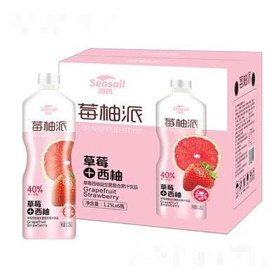 海帆草莓红西柚益生菌复合果汁饮品1.25LX6