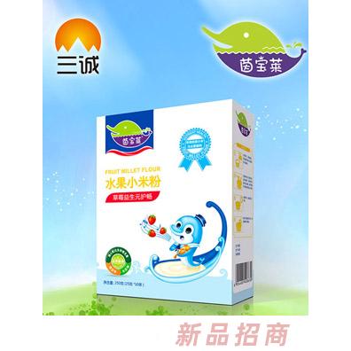 茵宝莱草莓益生元护畅水果小米粉盒装