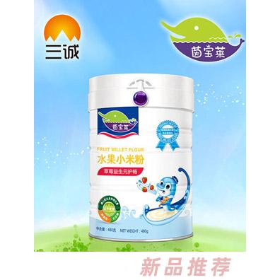 茵宝莱草莓益生元护畅水果小米粉罐装
