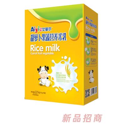 艾婴尔胡萝卜果蔬营养米乳盒装