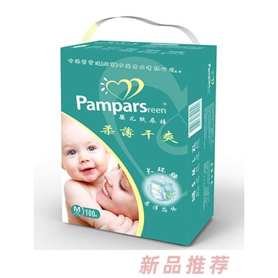超能阿布柔薄干爽婴儿纸尿裤M100