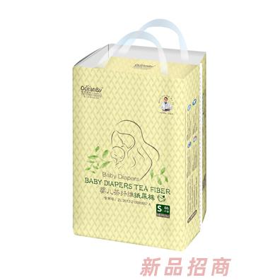 海洋宝贝婴儿茶纤维纸尿裤S码66片-中包