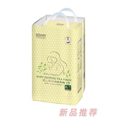 海洋宝贝婴儿茶纤维纸尿裤XL码40片-中包