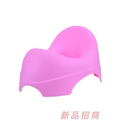 邦贝小象一体式坐便器粉色