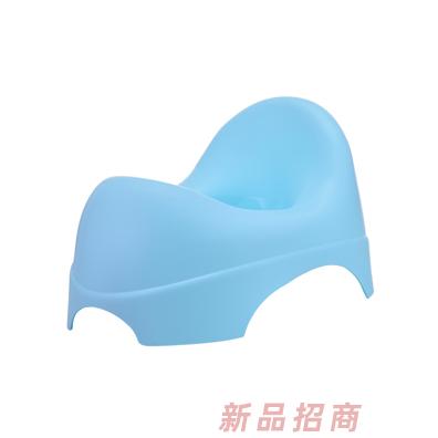 邦贝小象一体式坐便器蓝色