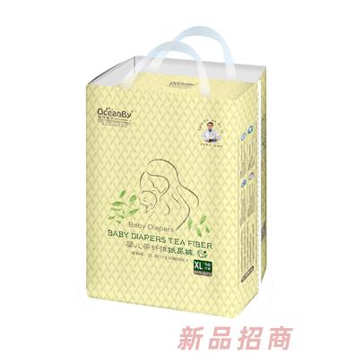 海洋宝贝婴儿茶纤维纸尿裤XL码56片-大包