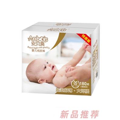 安贝爽盈柔舒薄大环腰婴儿纸尿裤M码（彩箱）