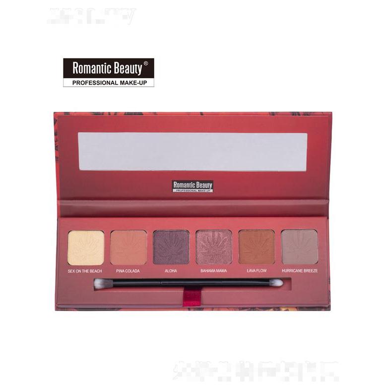 romantic beauty夏日风情6色珠光眼影盘